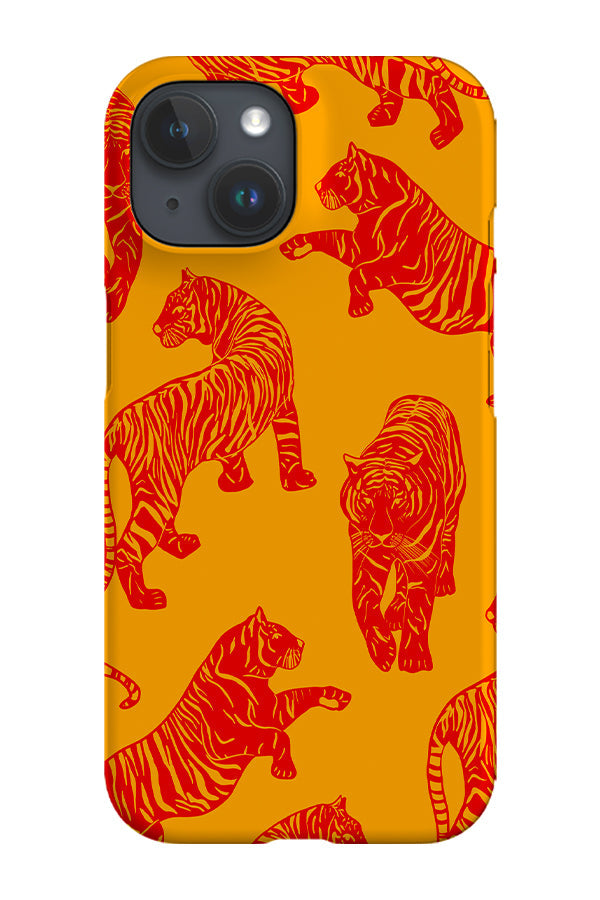 Tigers Pattern Phone Case (Yellow Red) For Iphone & Samsung