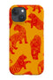Tigers Pattern Phone Case (Yellow Red) For Iphone & Samsung