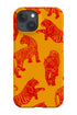 Tigers Pattern Phone Case (Yellow Red) For Iphone & Samsung