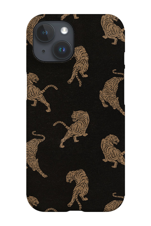 Tiger Print Phone Case (Black Yellow) For Iphone & Samsung