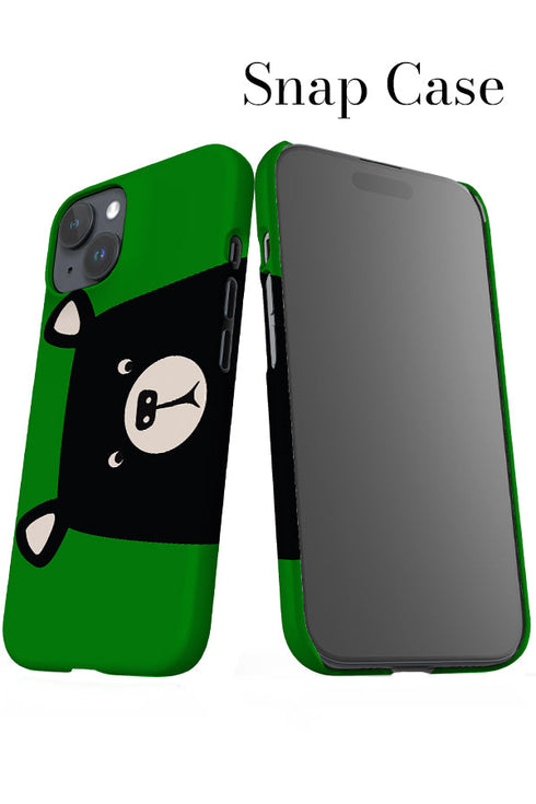 Up Close Bear iPhone Phone Case (Green) For Iphone & Samsung