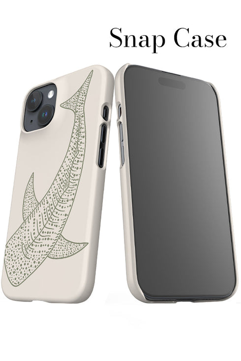 Whale Shark iPhone Phone Case (Linen Moss Green) For Iphone & Samsung