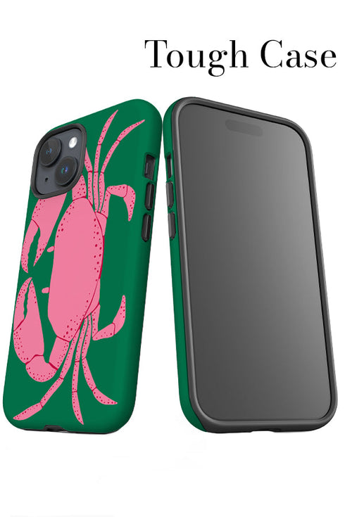Crab Placement iPhone Phone Case (Green Pink) For Iphone & Samsung
