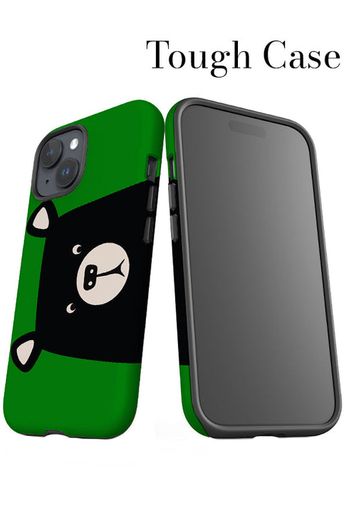 Up Close Bear iPhone Phone Case (Green) For Iphone & Samsung
