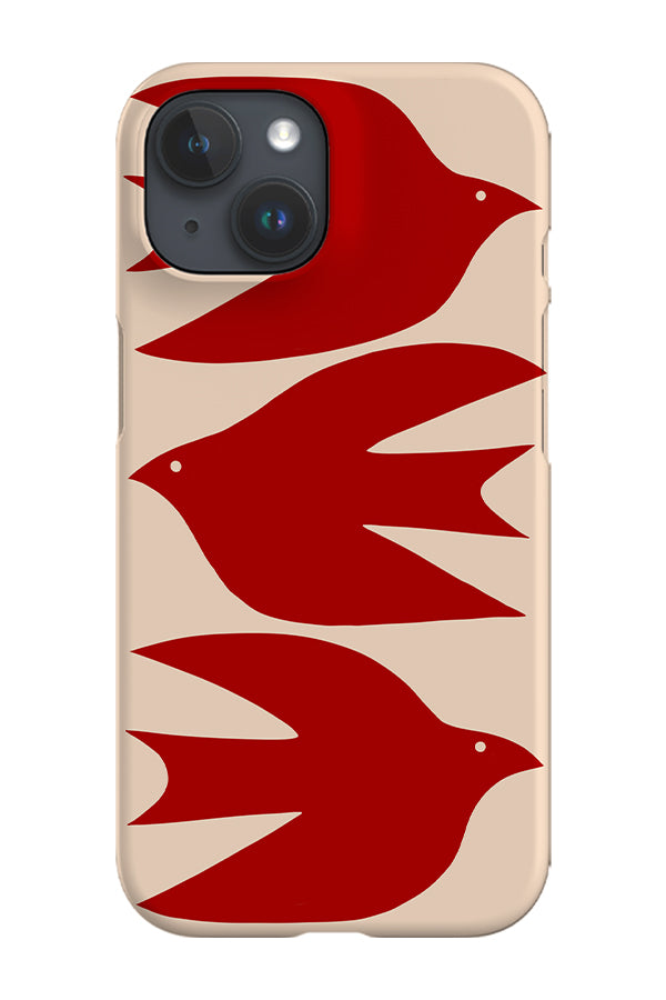 Abstract Bird Phone Case (Red) For Iphone & Samsung