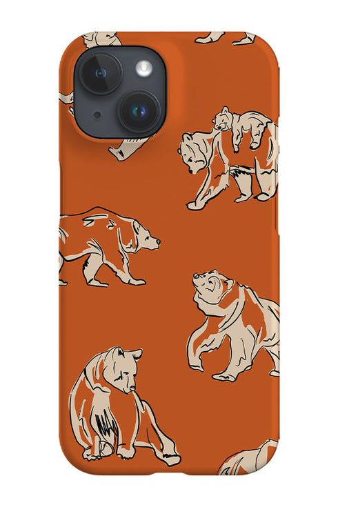 Bears Phone Case (Burnt Orange) For Iphone & Samsung