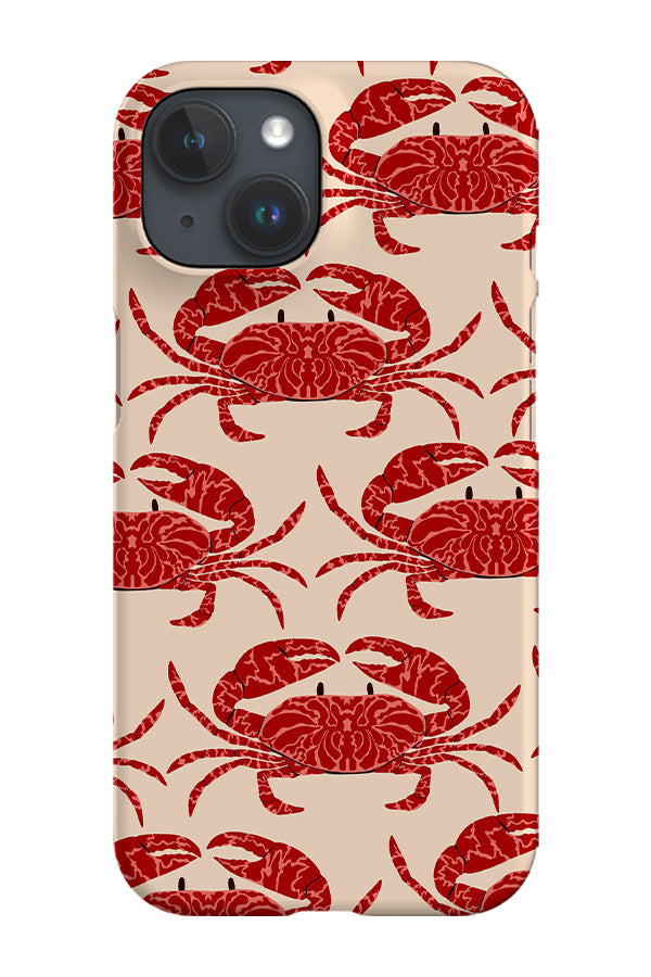 Crab Scatter Phone Case (Cream Red) For Iphone & Samsung
