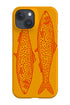 Line Art Fish Phone Case (Yellow Red) For Iphone & Samsung