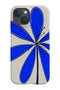 Flower Oversized Placement Phone Case (Blue & Off White) For Iphone & Samsung