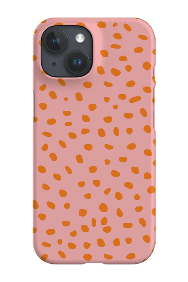 Polka Dots Mini Memphis Phone Case (Pink Orange) For Iphone & Samsung