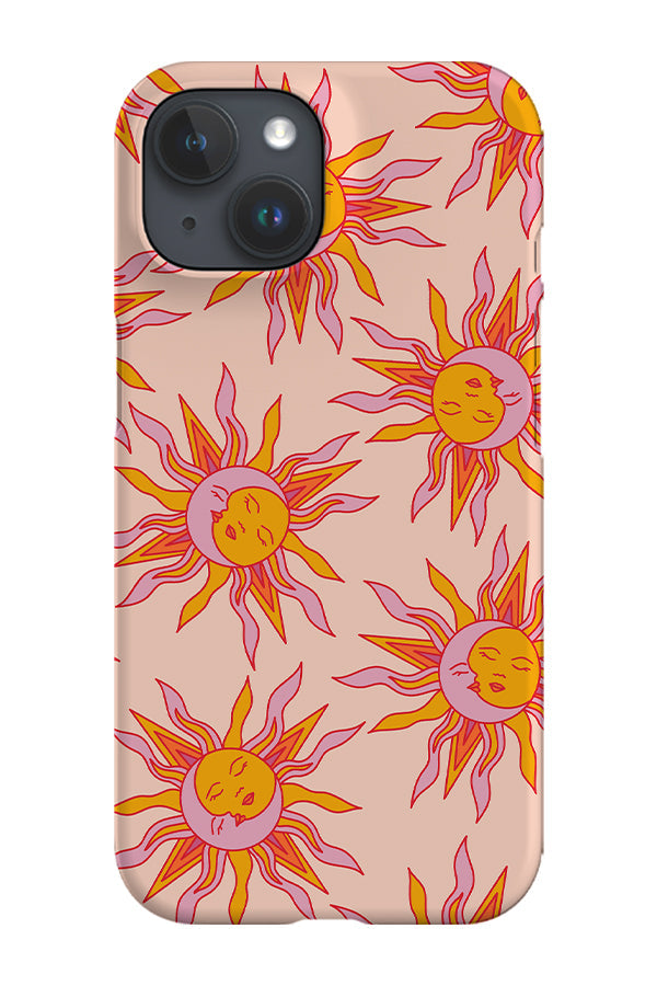 Moon and Sun Scatter Phone Case (Pink Yellow) For Iphone & Samsung
