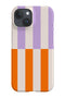 Shifted Stripes Phone Case (Lilac Orange) For Iphone & Samsung