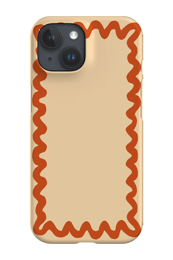 Swirl Border Phone Case (Burnt Orange) For Iphone & Samsung