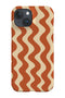 Vertical Waves Phone Case (Burnt Orange) For Iphone & Samsung
