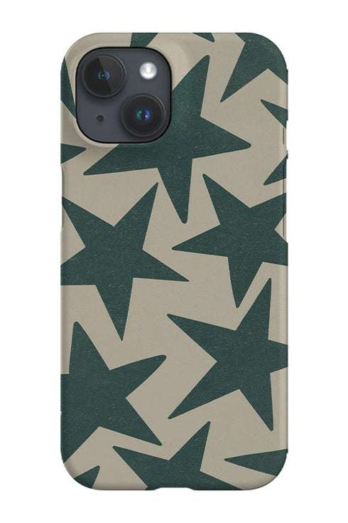 Vintage Large Stars Phone Case (Moody Green) For Iphone & Samsung