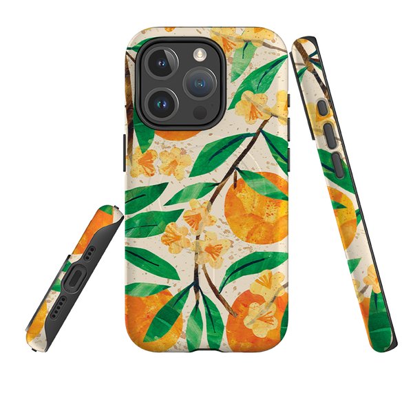 iPhone MagSafe Tough Case - Orange Blossom By Tracey English