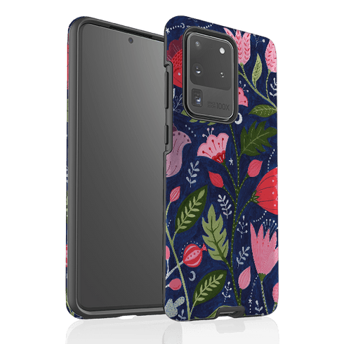 Samsung Tough Case - Flowers On Blue By Bex Parkin