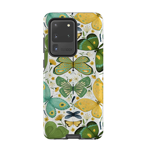 Samsung Tough Case - Green Butterflies By Maja Lindberg