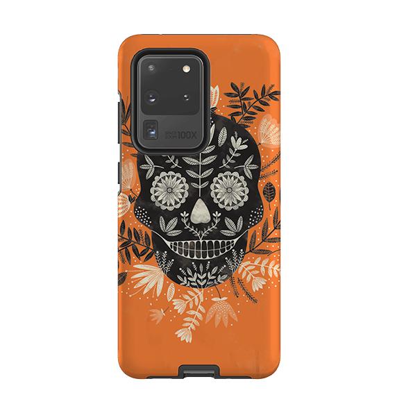 Samsung Tough Case - Sugar Skull Orange By Jade Mosinski