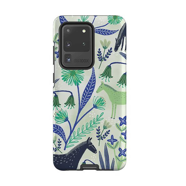 Samsung Tough Case - Wild Ponies Green By Lee Foster Wilson
