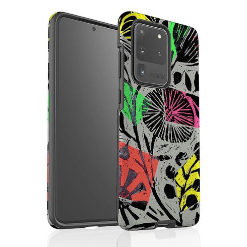 Samsung Tough Case - Woodcut Floral By Sarah Campbell