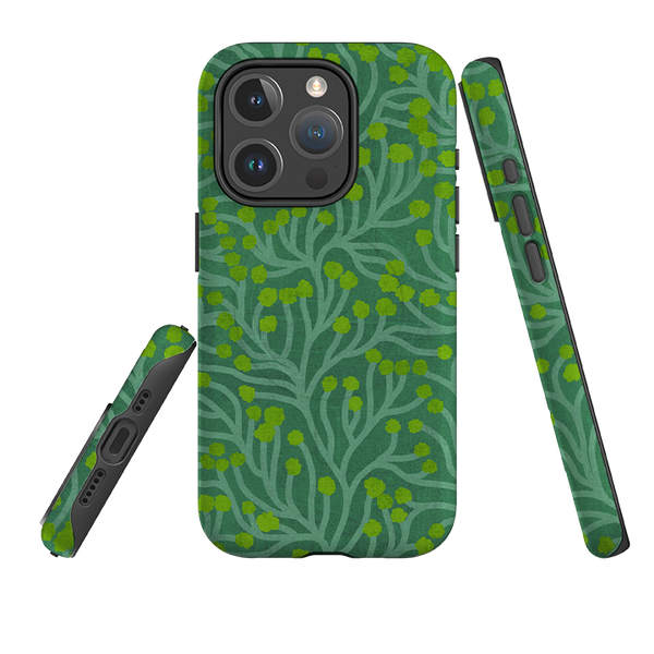 iPhone MagSafe Tough Case - Vine Green and Teal By Katherine Quinn