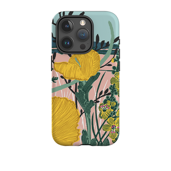 iPhone Tough Case - Yellow Poppies By Kate Heiss