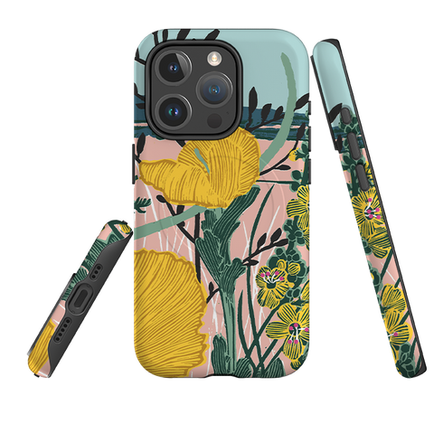 iPhone MagSafe Tough Case - Yellow Poppies By Kate Heiss